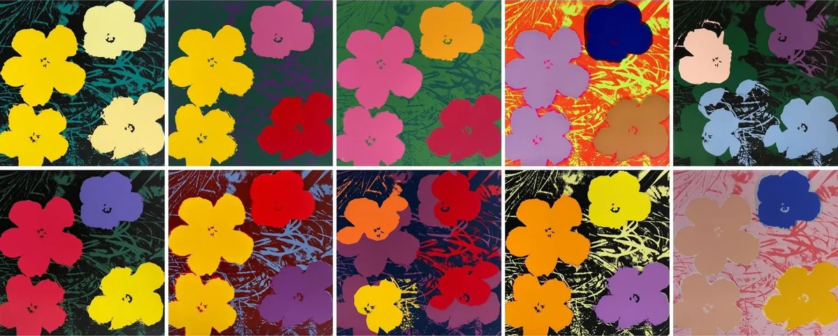 Flowers — Complete 10-Print Portfolio (after Andy Warhol)