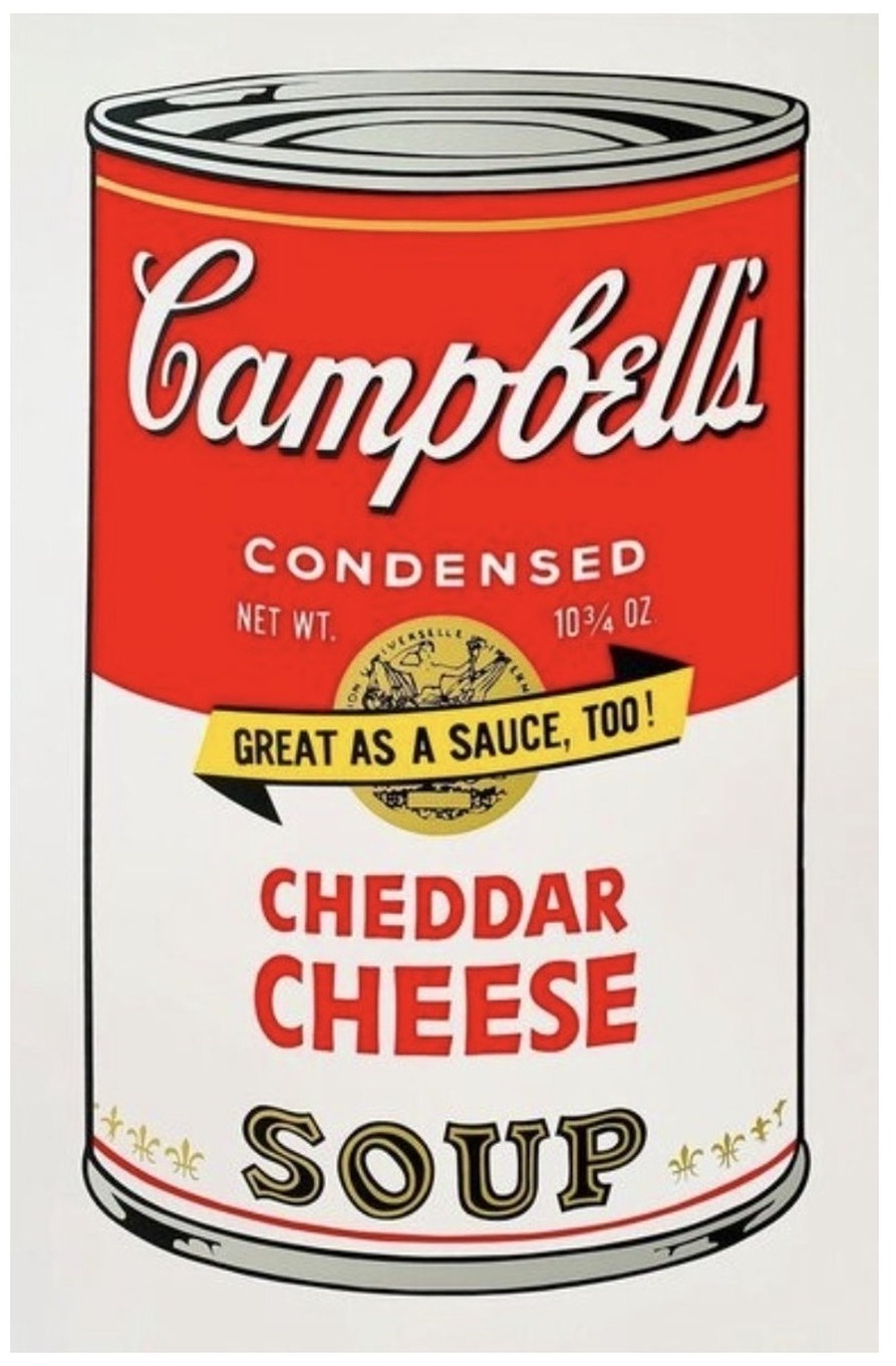 Soup Can II — Cheddar Cheese (11.58) (after Andy Warhol)