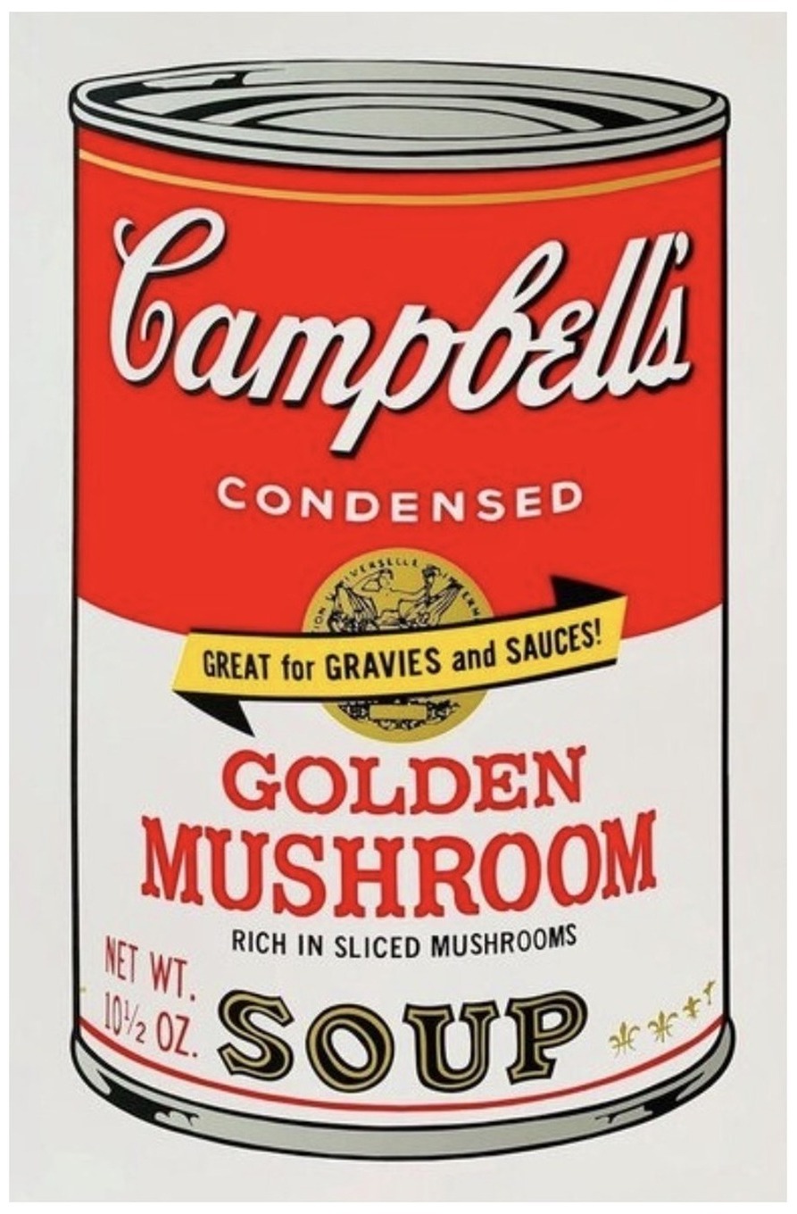 Soup Can II — Golden Mushroom (11.56) (after Andy Warhol)
