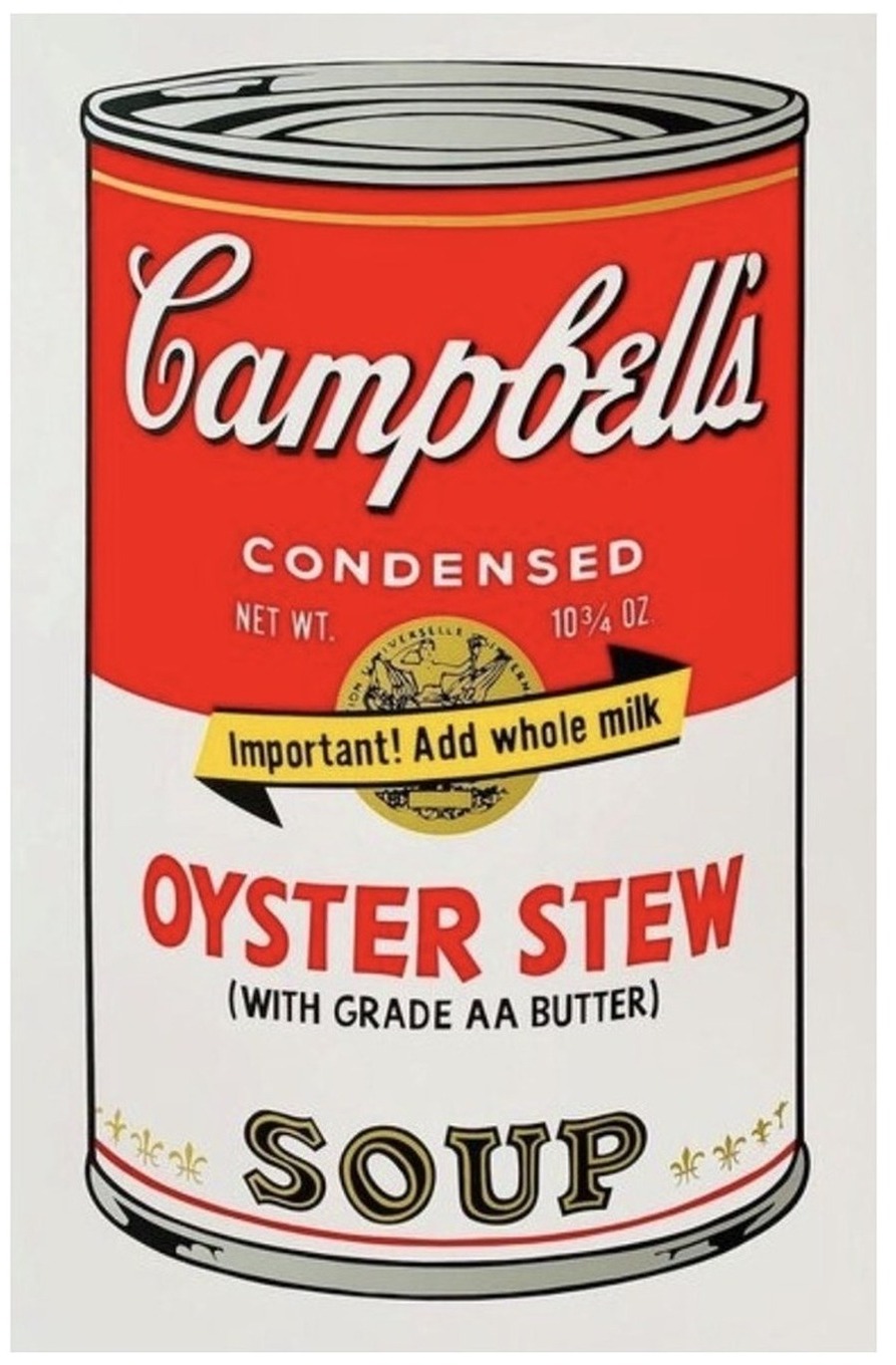 Soup Can II — Oyster Stew (11.63) (after Andy Warhol)