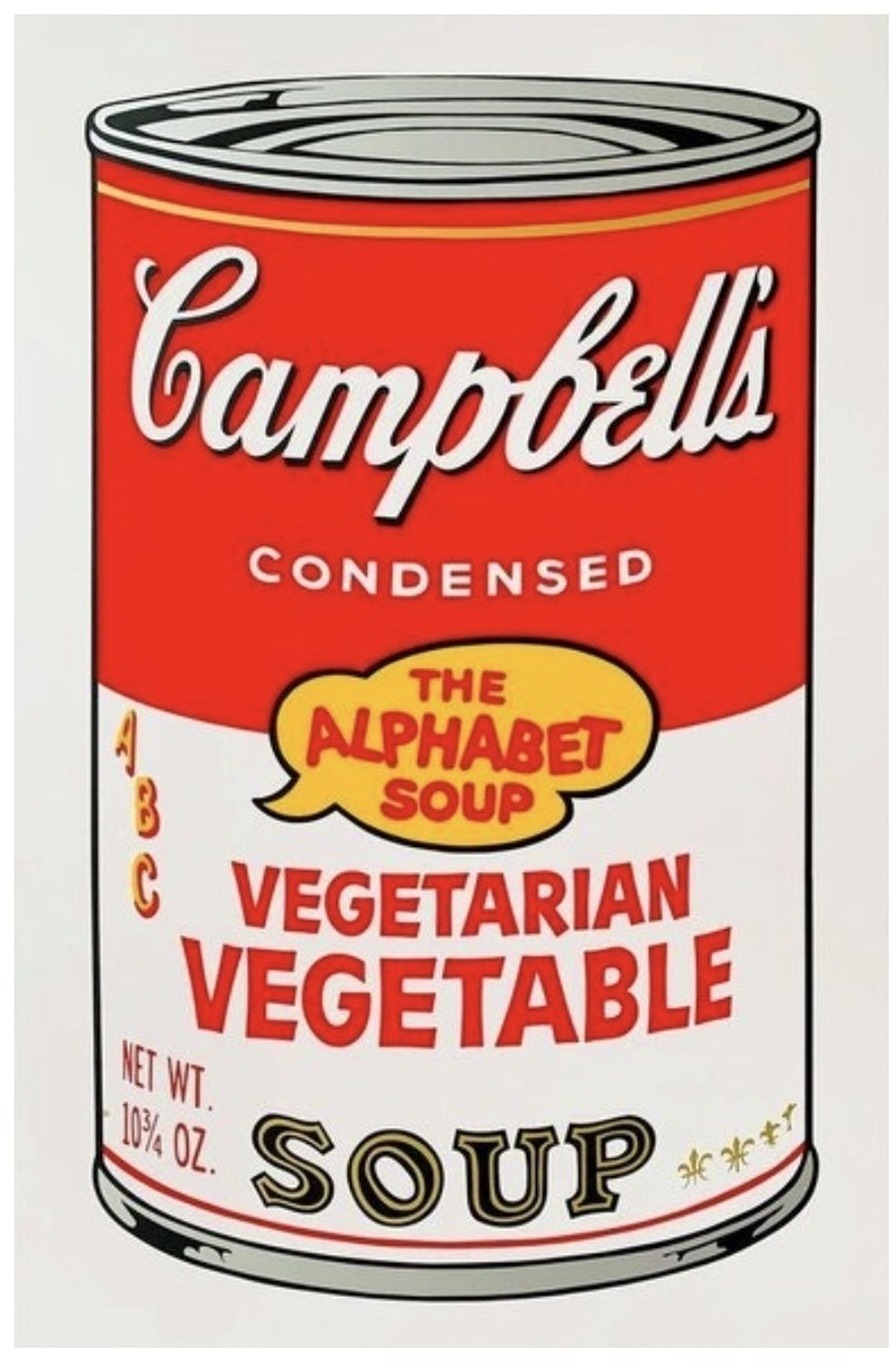 Soup Can II — Vegetarian Vegetable (11.60) (after Andy Warhol)