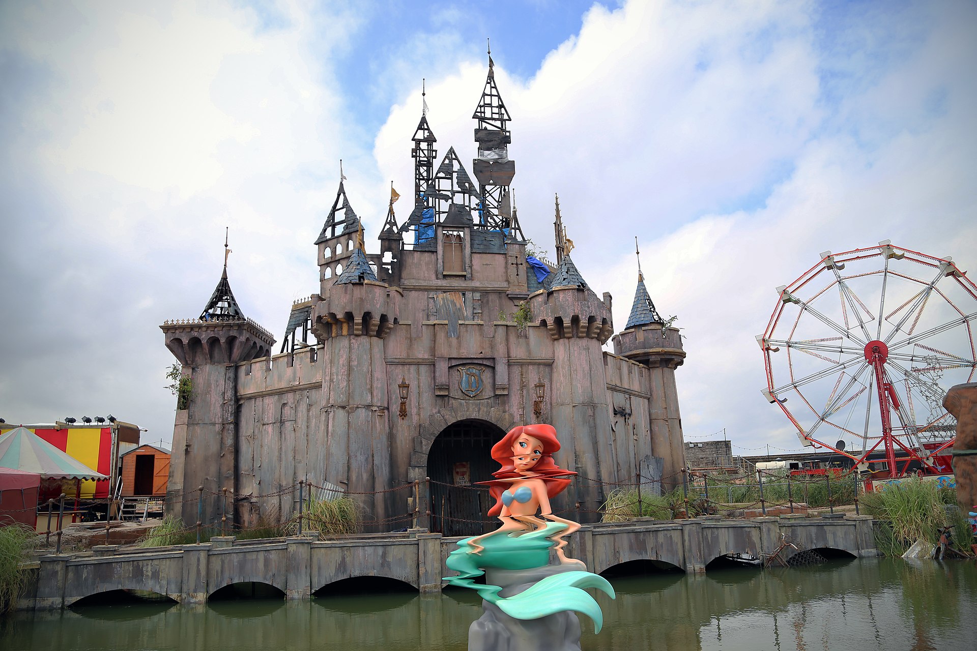 Dismaland, 2015 — the dystopian 'bemusement park' built into a derelict lido in Weston-super-Mare.