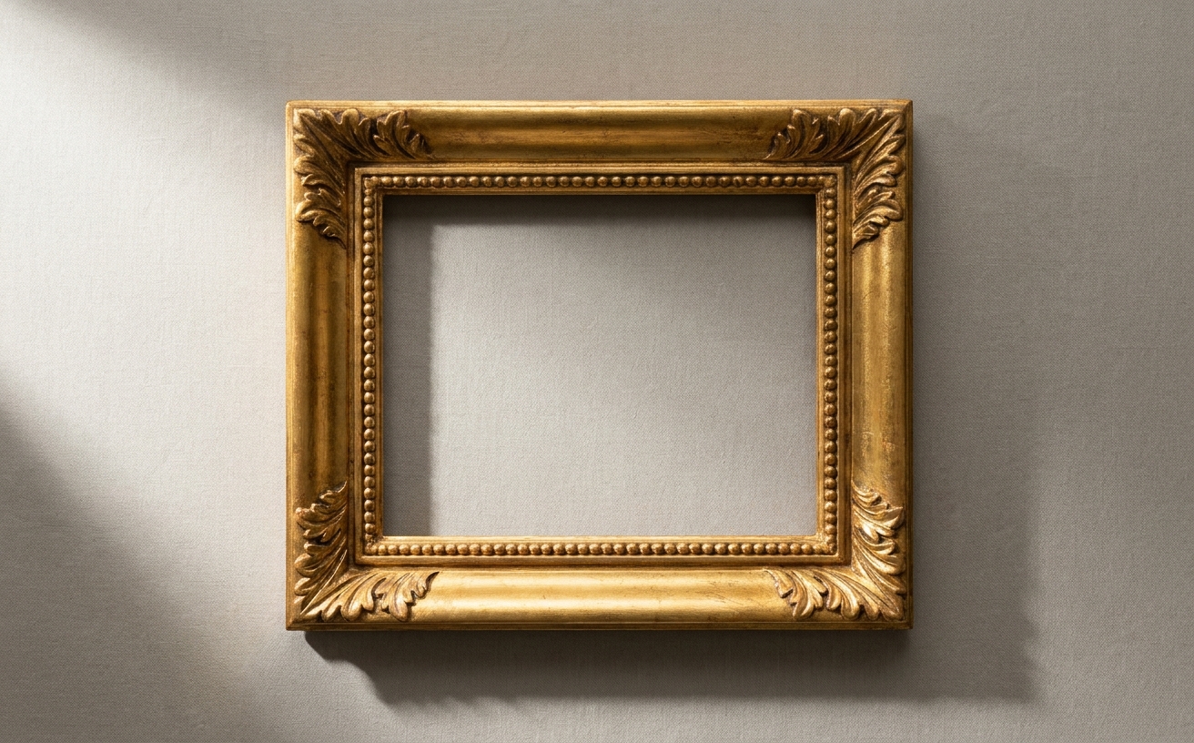 Hand-gilded 22-carat gold leaf picture frame, Zebra One Gallery framing studio
