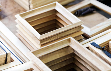 Bespoke wood frames at Zebra One Gallery