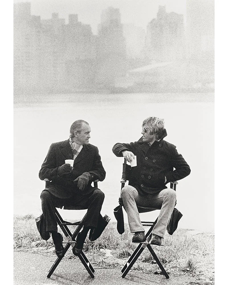 Robert Redford and Richard Helms on set, 1974 — Posthumous Print