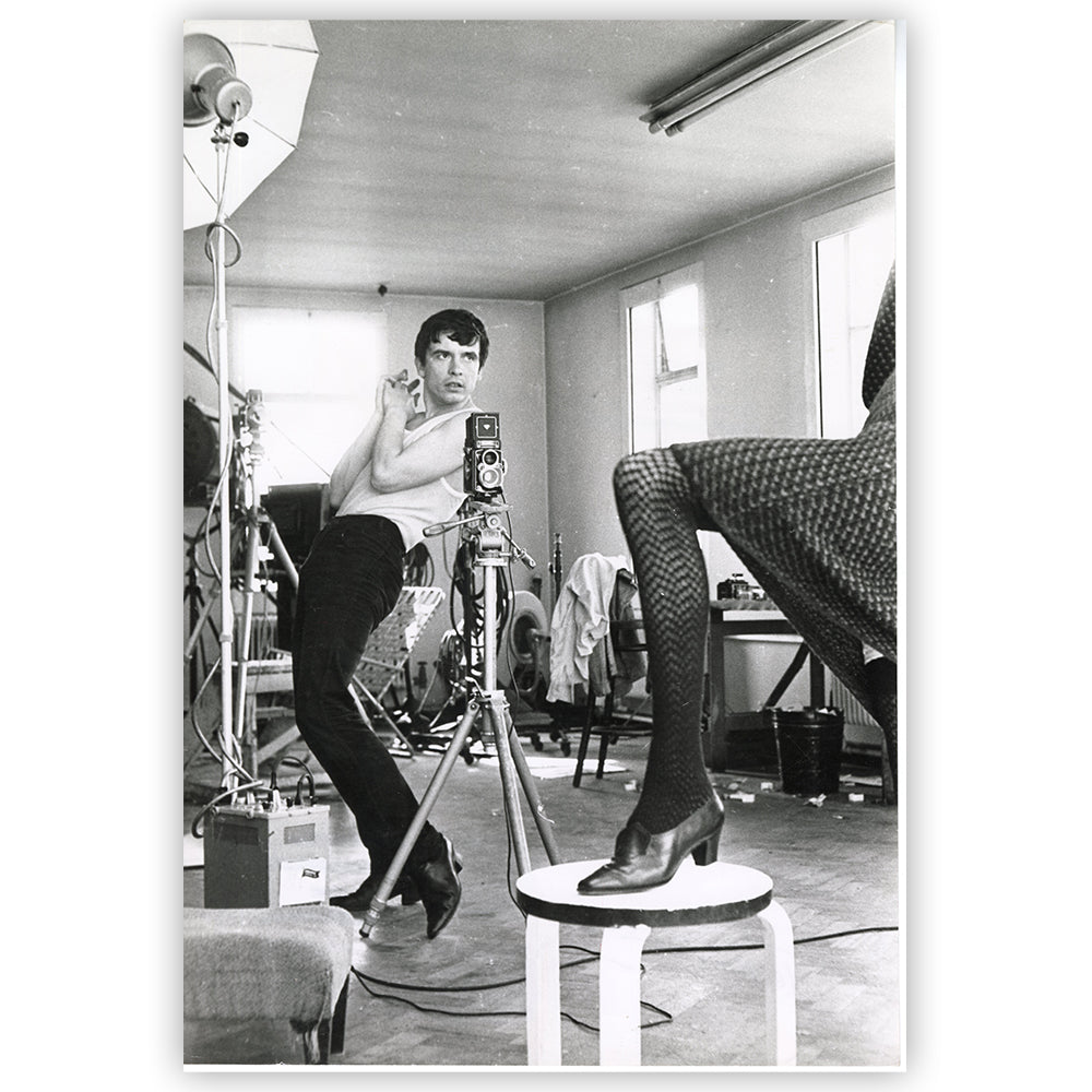 David Bailey leading a photoshoot, 1965