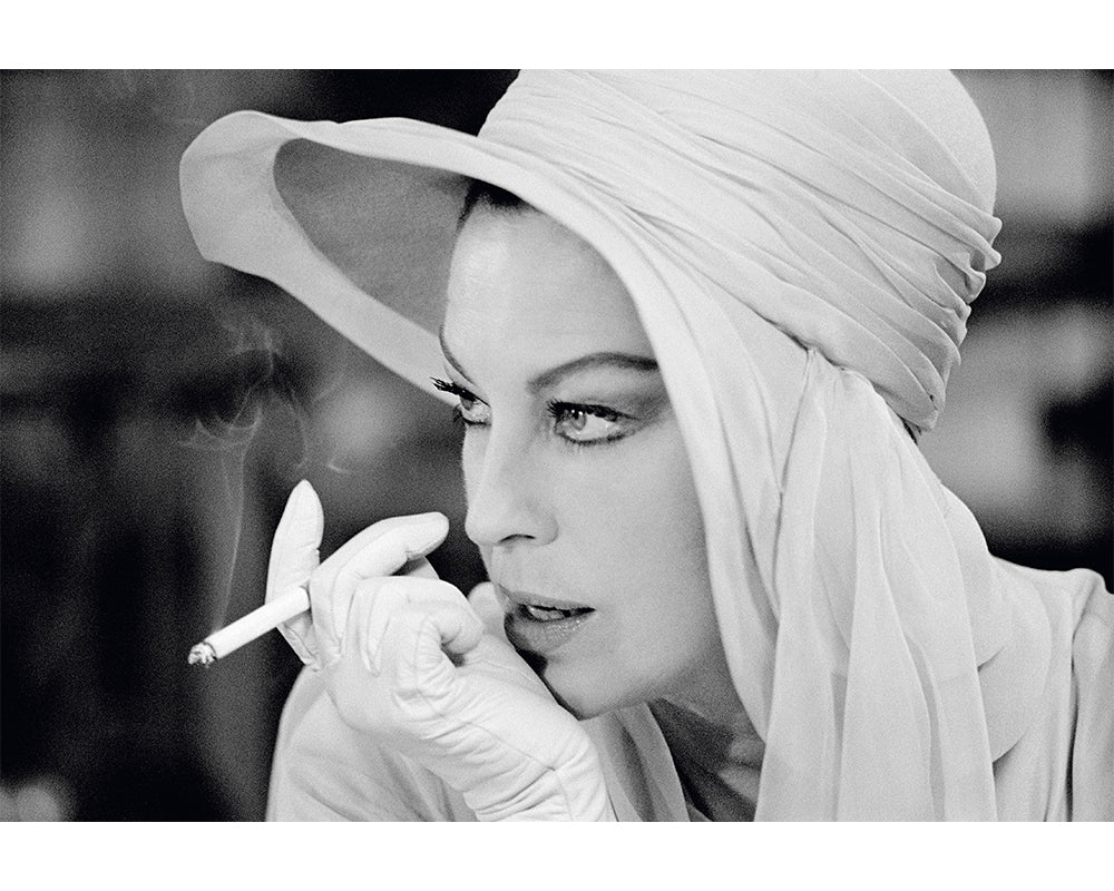 Ava Gardner smoking on set, 1972