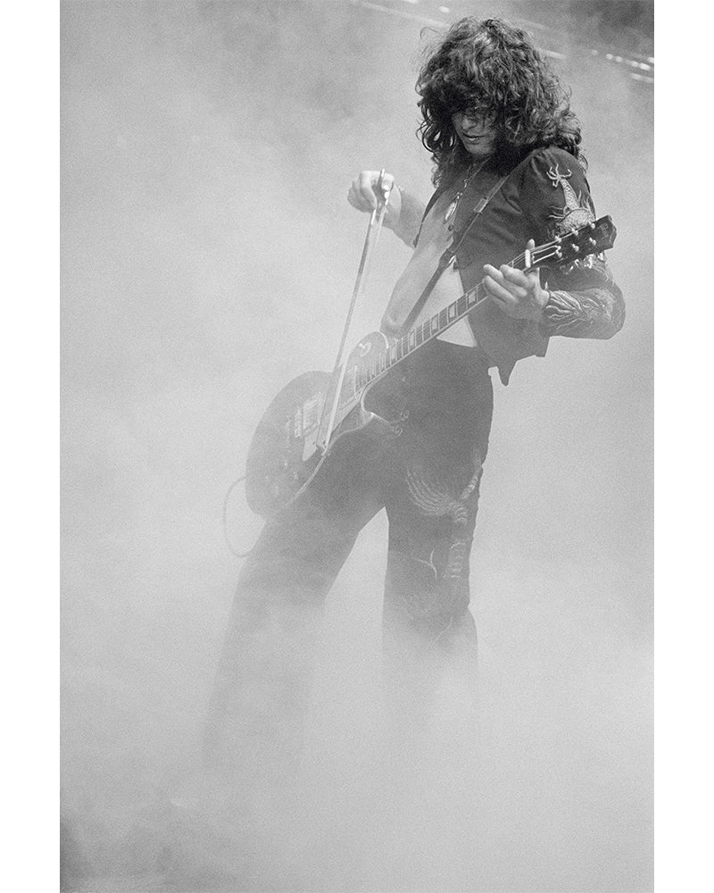 Jimmy Page at Earls Court Exhibition Centre, 1975