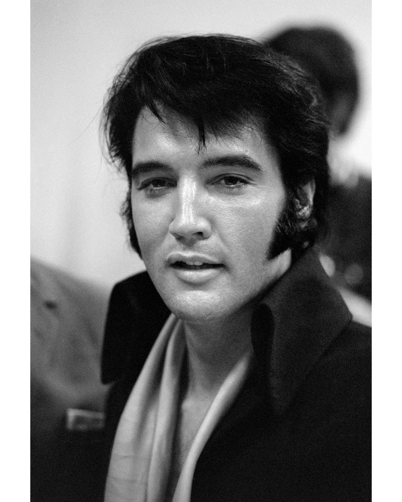 Elvis Presley during a press conference, 1969