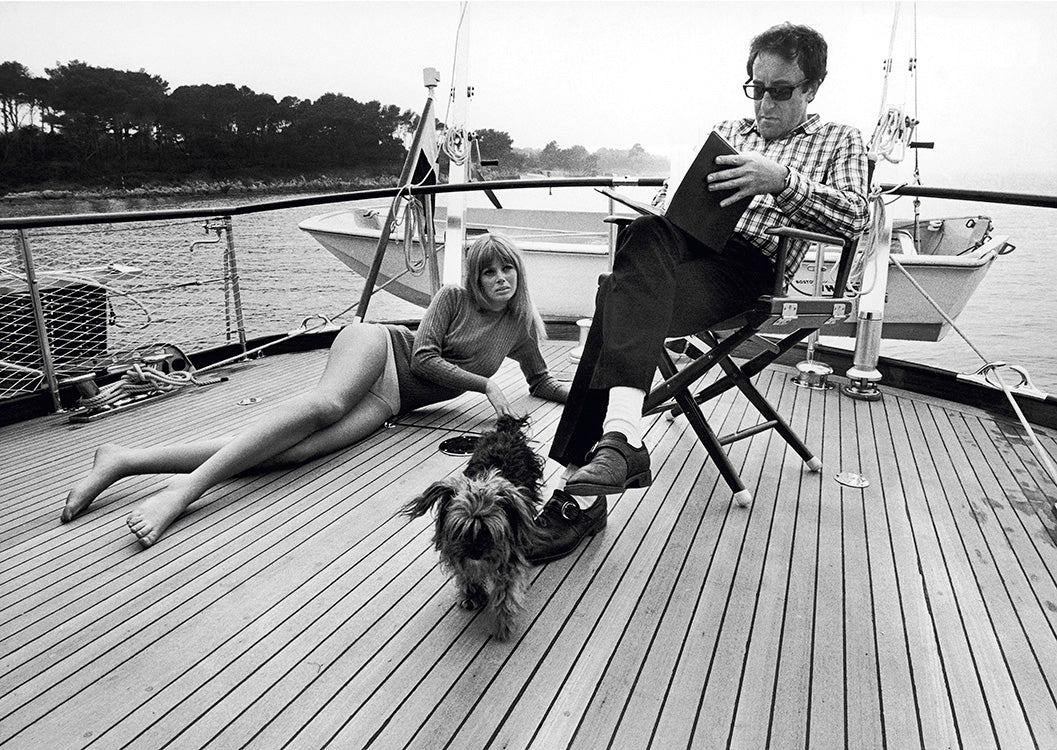 Peter Sellers & Britt Ekland aboard his yacht, 1960s