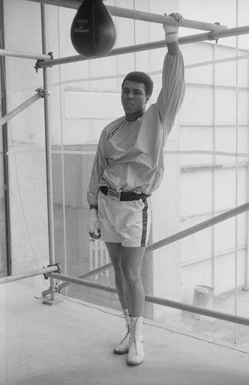 Muhammad Ali during a training break, 1972