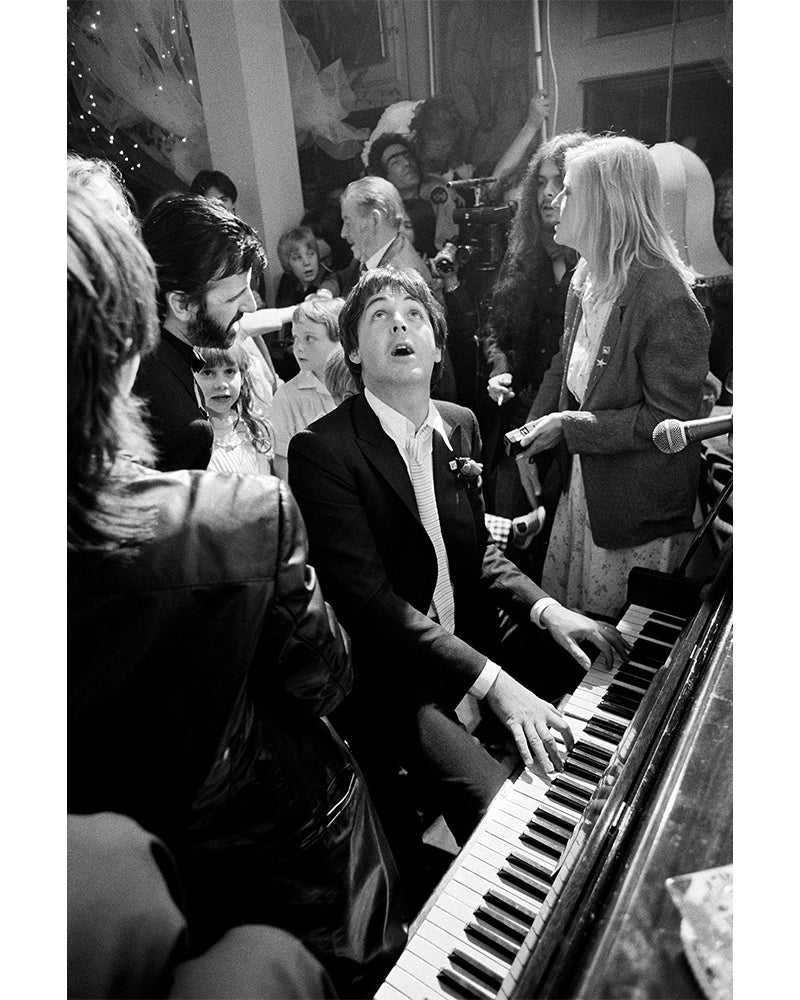 Paul McCartney at Ringo Starr's wedding, 1981