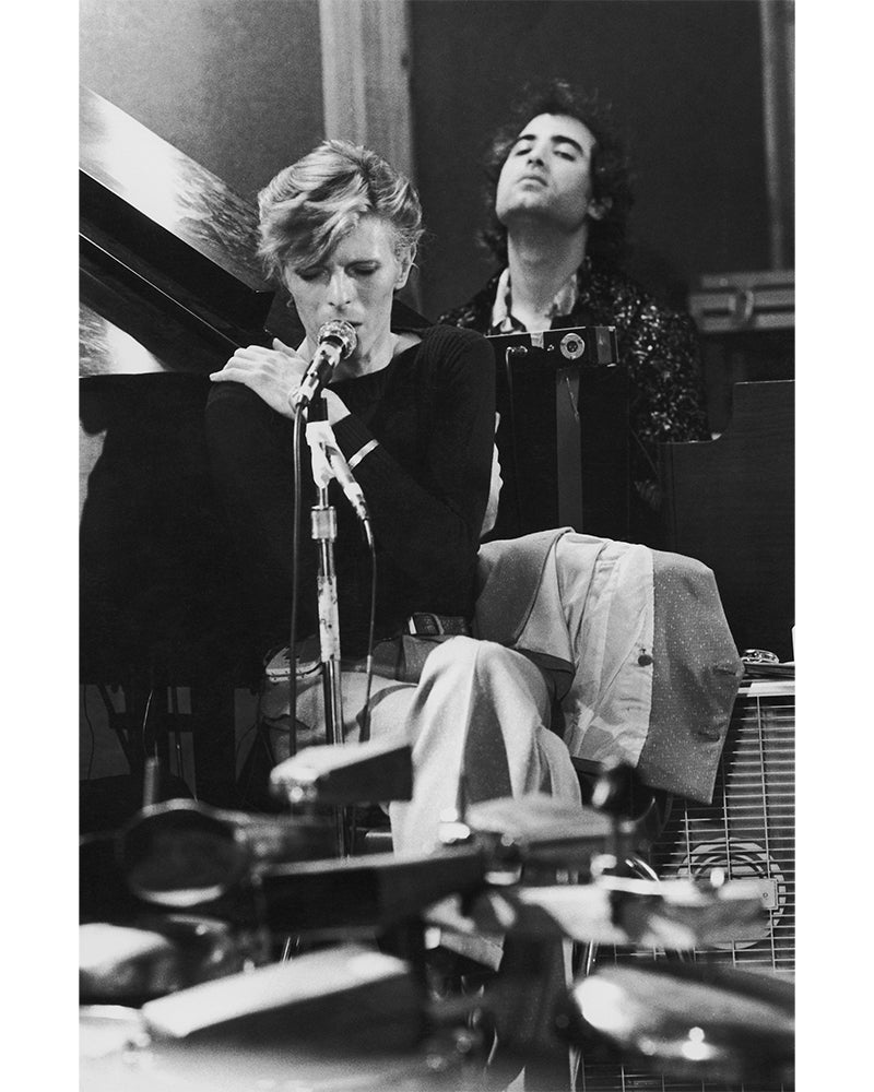 David Bowie & Mike Garson recording Young Americans, 1974