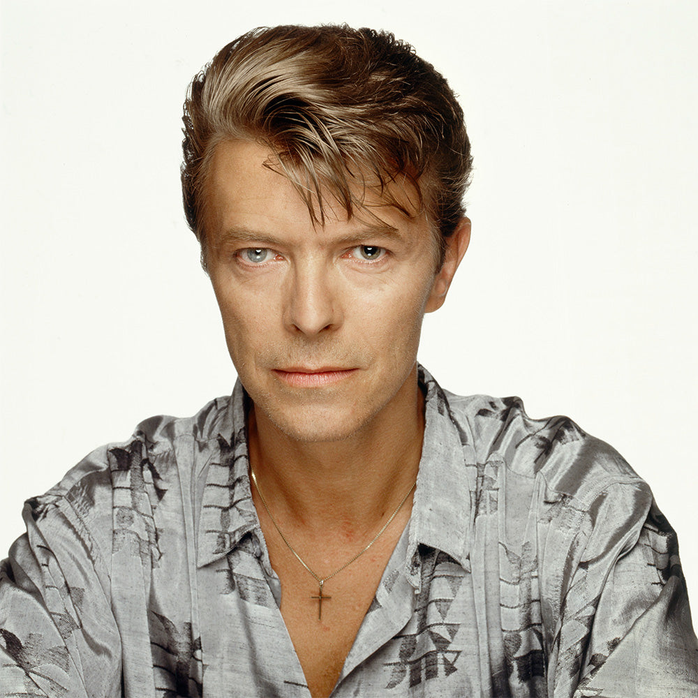 David Bowie wearing a cross, 1992
