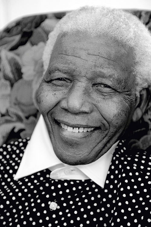 Nelson Mandela close up portrait, 2008