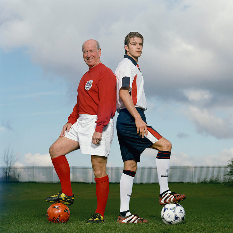David Beckham and Bobby Charlton, 1990s