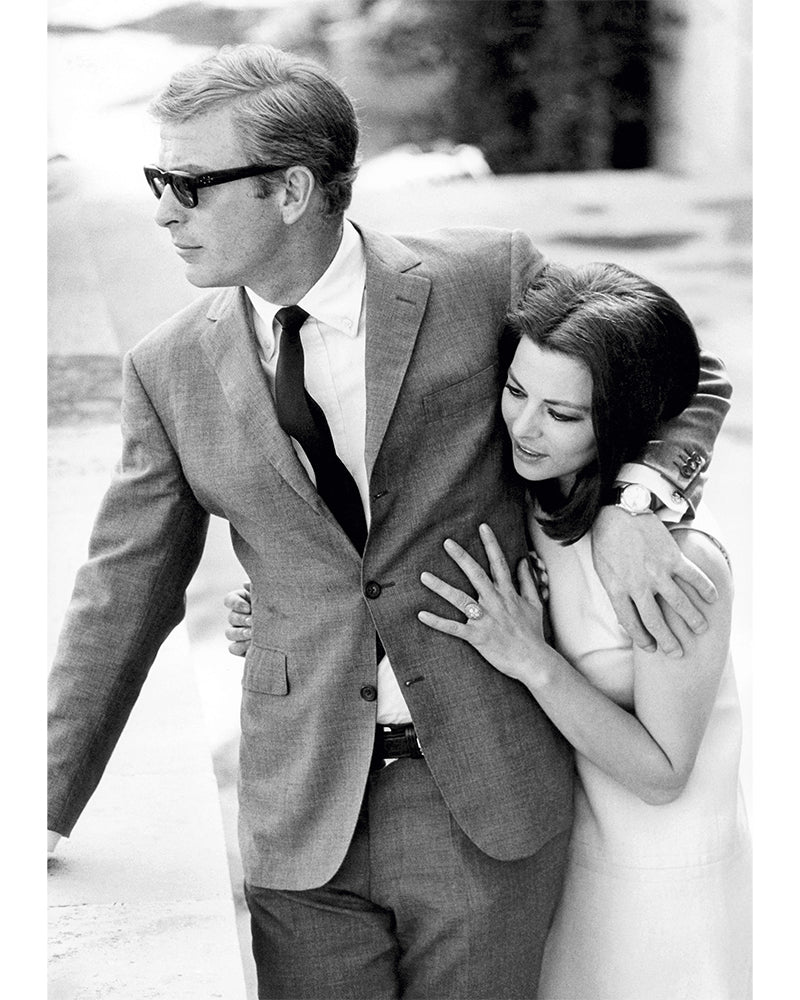 Michael Caine & Giovanna Ralli filming Deadfall, 1968