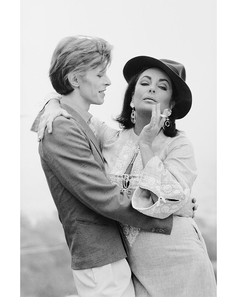 David Bowie & Elizabeth Taylor in Beverly Hills, 1975