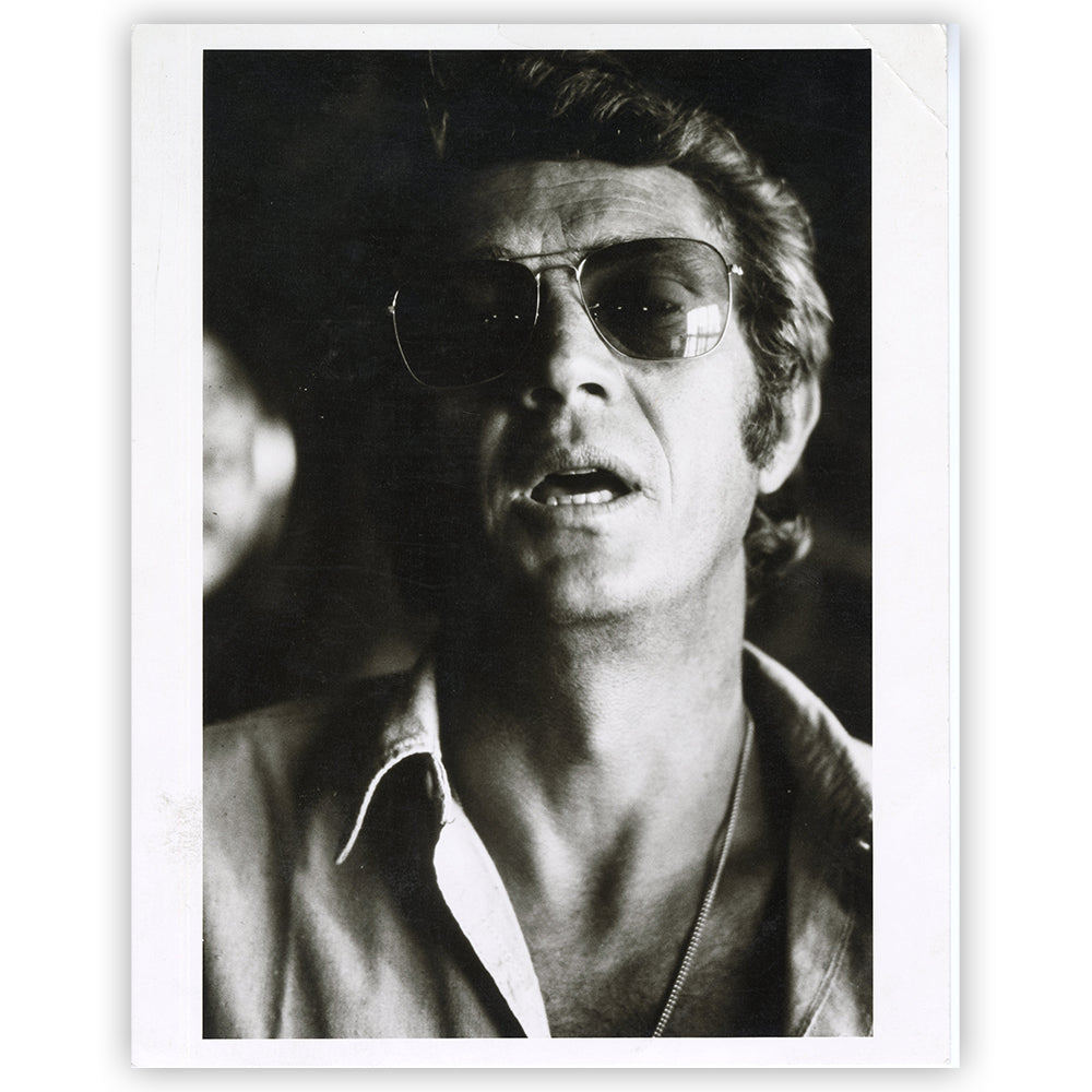 Steve McQueen in aviator sunglasses, 1969