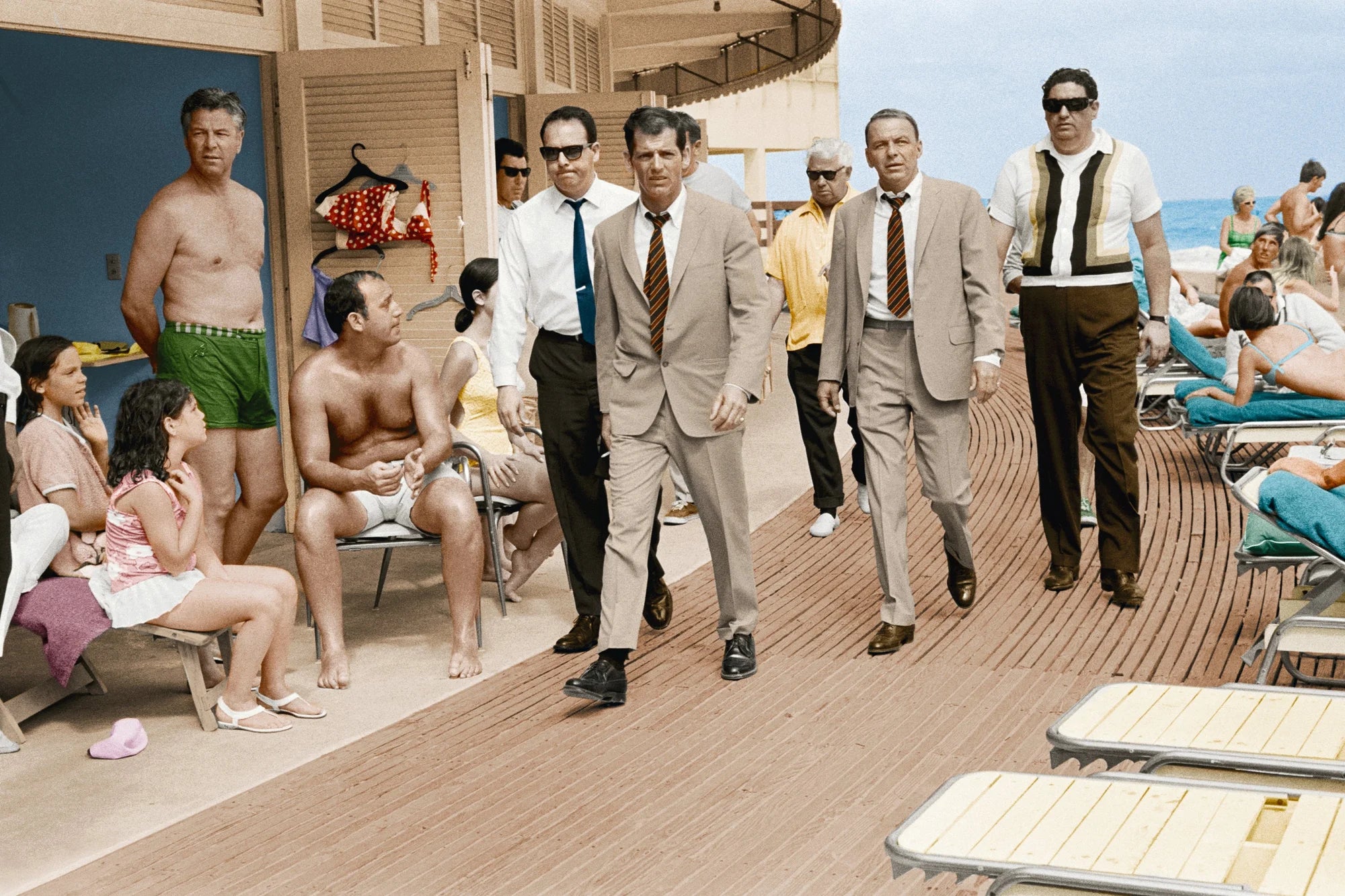 Frank Sinatra for The Lady in Cement, 1968, Colourised